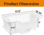 Noamus 2-Piece Plastic Dish Drying Rack, Heavy Duty Sink Set Dish Rack - Image 2