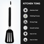 Mini Silicone Tongs Set of 2, Small Serving Tongs - Image 3
