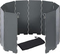 REDCAMP Folding Outdoor Stove Windscreen, 10 Plates Iron Camping Stove by REDCAMP