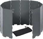 REDCAMP Folding Outdoor Stove Windscreen, 10 Plates Iron Camping Stove by REDCAMP