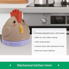 Mechanical Kitchen Timer, Cute Wind Up 60-Minute Manual Countdown - Image 4