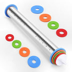 Rolling Pin with Adjustable Thickness Rings by Unknown