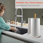 Heavy Weighted Paper Towel Holder, Easy One-Handed Design - Image 7