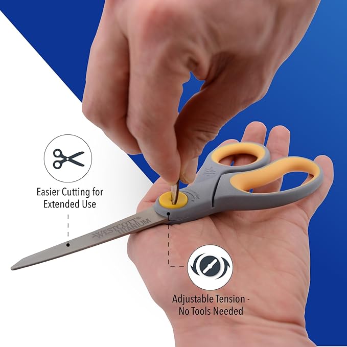 Westcott 8-Inch Titanium-Bonded Scissors - Image 3