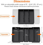 Lifewit Utensil Organizer for Kitchen Drawers, Expandable Cooking Utensil Tray - Image 2