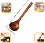 10" Premium Wooden Spoon for Cooking, Natural Teak - Image 6