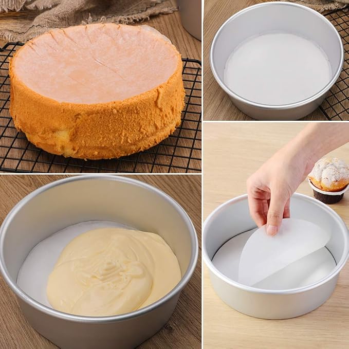 8 Inch Parchment Paper Rounds, Non Stick Baking Parchment Circles, Round - Image 8
