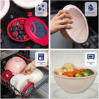 WHYSKO Mixing Bowl Set, 12 Piece Colorful Plastic Mixing Bowls - Image 4