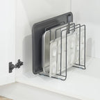 mDesign Pot Lid and Pan Rack — Metal Wire Rack - Image 2
