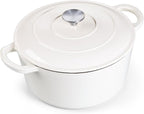 E-far 7QT Enameled Dutch Oven, Cast Iron Dutch Oven Pot by E-far