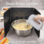 HIC Kitchen 3-Sided Splatter Guard, Non-Stick Carbon Steel, Heat Safe, Folds - Image 3