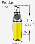Oil Dispenser Bottle, 17oz Olive Oil Dispenser Oil Sprayer, Baking Frying - Image 2