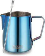 Milk Frothing Pitcher, 12oz Espresso Steaming Pitchers Stainless Steel by Zroden