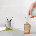 Glass Soap Dispenser with Gold Pump, 15oz Liquid Hand Dispenser, Refillable - Image 3