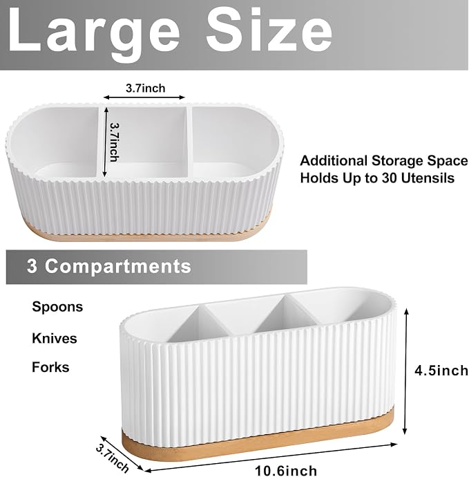 HouseJoy Countertop Silverware Holder, Cutlery Caddy - Image 2