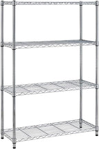 BestOffice | 4-Tier Wire Storage Shelves | 36x14x54 | Chrome | by BestOffice