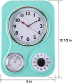 Lily's Home - 9.5 Inch x 12.5 Inch - Retro Kitchen Wall Clock, Vintage Wall - Image 4