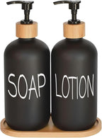 Black Soap Dispenser Bathroom Set, Set by DIDROOM