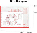 Large 24" x 16" Silicone Baking Mat | Non-Slip Pastry & Dough Mat - Image 3