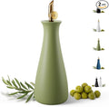 Ceramic Olive Oil Dispenser - 530 ML Capacity Matte Green Ceramic Oil Dispenser by HBDesignCo