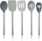 COOK WITH COLOR Silicone Cooking Utensils, Kitchen Utensil Set, Cooking Utensils by CookwithColor