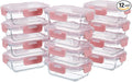 GULFLIN Small Glass Food Storage Containers 12 Pack-12oz Glass Containers by GULFLIN