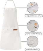Tosewever Art Aprons for Women Painting Pottery Baking, Mens Buckle Straps - Image 6