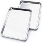 KITCHENATICS Quarter Sheet Baking Pans, 1060 Solid Aluminum Cookie Sheet Set by KITCHENATICS