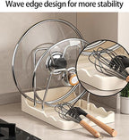 Pot lid Holder And Spoon Rest, 2 Layers Lid And Spoon Rest Pot Lid Organizer - Image 7