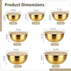 20 PCS Gold Mixing Bowls with Lids Set - Image 4