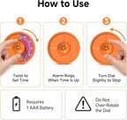 60-Minute Visual Timer, Twist to Set, Loud Battery-Powered Alarm, Bright Rotary - Image 5