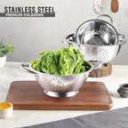Avador Set of 3 Stainless Steel Colanders, Comes in 1.5 Quart 3qt Quart and 5 - Image 3