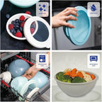 WHYSKO Mixing Bowl Set, 12 Piece Colorful Plastic Mixing Bowls - Image 4