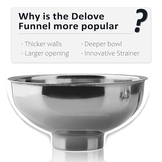 Delove Canning Funnel with Strainer - Image 3