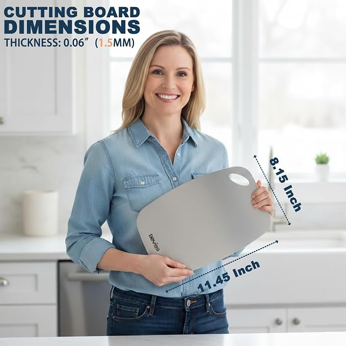 Real 99.85% Pure Titanium Cutting Board Non-Toxic 11.45" x 8.15"- BPA Free - Image 7