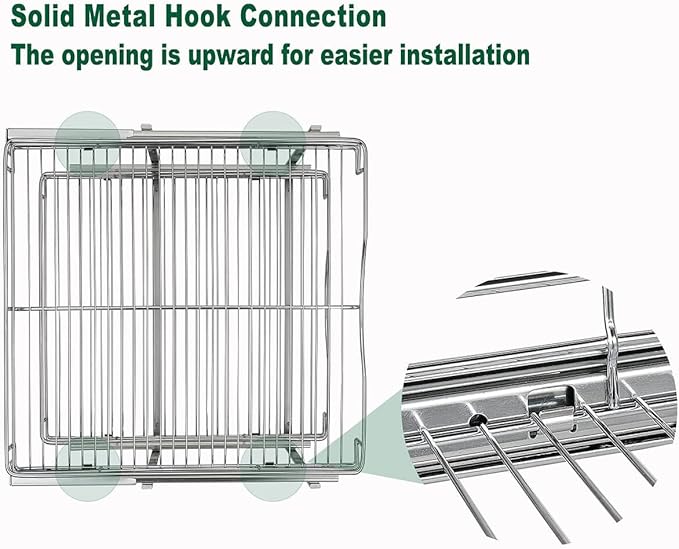 DINDON 2 Tier Pull Out Cabinet Organizer Heavy-Duty Metal Sliding Drawer Shelf - Image 7