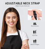 Syntus Apron for Men Women, Adjustable Cooking Kitchen Chef Aprons - Image 5