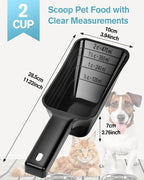 2 Cup Dog Food Scoop, Plastic Pet Food Scoop - Image 2