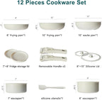 12 Pcs Pots and Pans Set, Non-Stick Pots and Pans Set, - Image 3