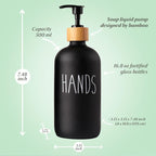 LOOCHICA Black Glass Kitchen Soap Dispenser, Detergent Dispenser or Hands Soap - Image 4