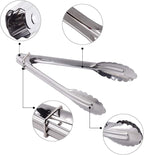 HINMAY Mini Stainless Steel Serving Tongs Small Tongs - Image 2