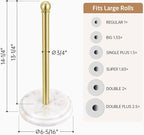 KES Brushed Gold Marble Paper Towel Holder Countertop - Image 9