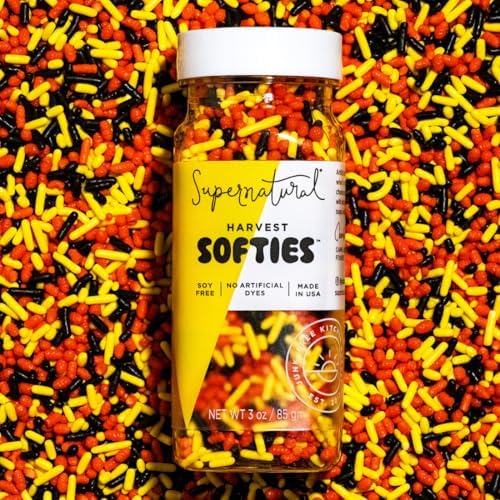 Harvest Softies, Natural Halloween Sprinkles by Supernatural, Made in USA, Dye-Free, Soy Free, Gluten Free, Vegan, 3oz by Supernatural
