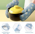 AUAUY Oven Mitts and Pot Holders, 392°F Heat Resistant Cooking Gloves and Hot - Image 3