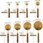 8Pcs Gold Measuring Cups and Spoons Set - Image 6