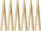 HIC Kitchen Toast Tongs, Natural Bamboo, 6.5-Inches by HIC