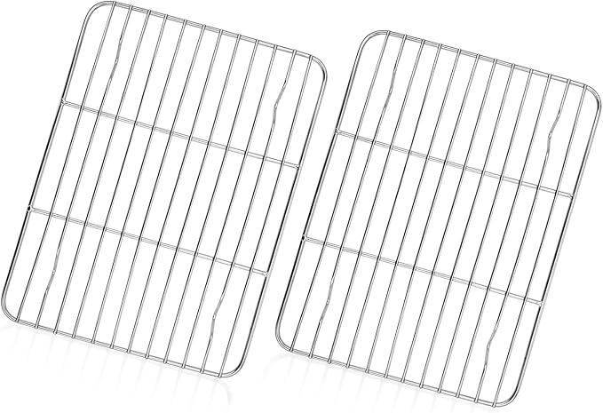 TeamFar Cooling Rack, 8.75” x 6.25” Stainless Steel Wire Baking Rack by TeamFar