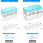 Ice Cube Tray with Lid and Bin, PHINOX 56 pcs Ice Trays - Image 2