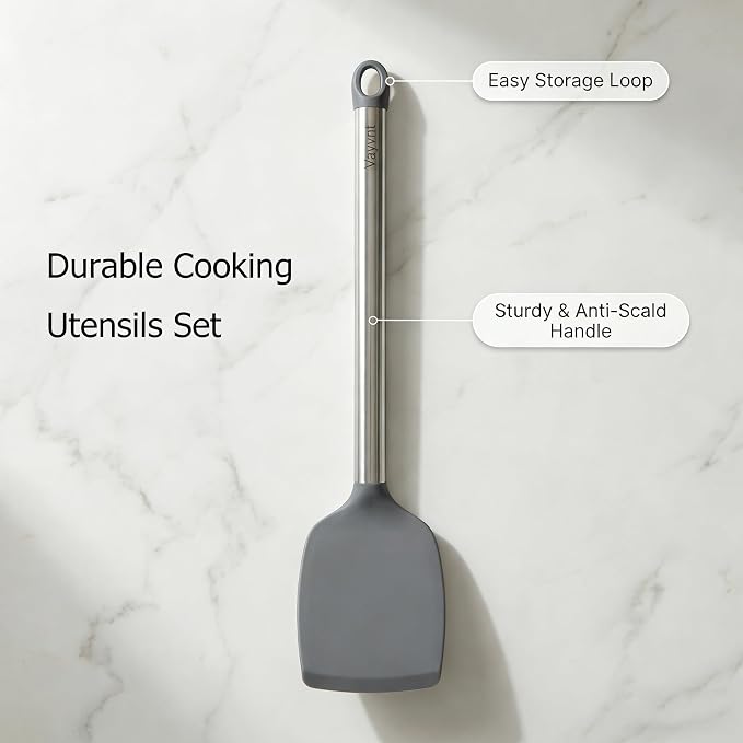 Vayvnt 4 PCS Cooking Utensils Set, Silicone Kitchen Spatula Set - Image 8