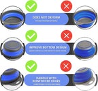 Blue Round Silicone Collapsible Colander – Silicone Round Kitchen Strainers - Image 3